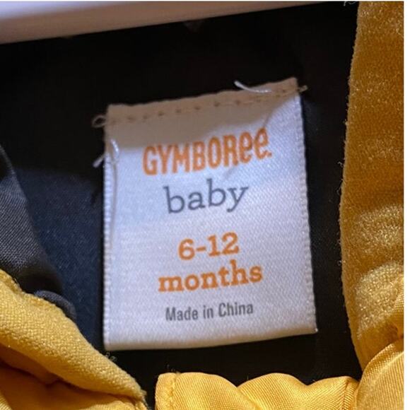 Gymboree Baby 6-12 months Bright Yellow Hooded Vest Cottagecore Cozy Warm - Picture 3 of 3